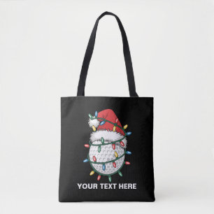 Bolsa Tote Chapéu de Papai Noel com Bolas de Golfe Personaliz