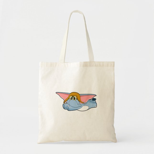 Bolsa Tote Chapéu de piloto de elefante (Frente)