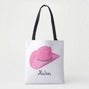 Bolsa Tote Chapéu de princesa rosa de vaqueira