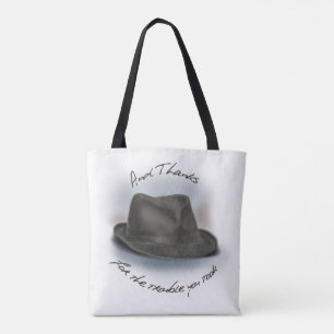 Bolsa Tote Chapéu pintado de Fedora para Leonard.