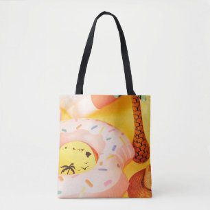 Bolsa Tote Chapéu sol castanho perto do chão