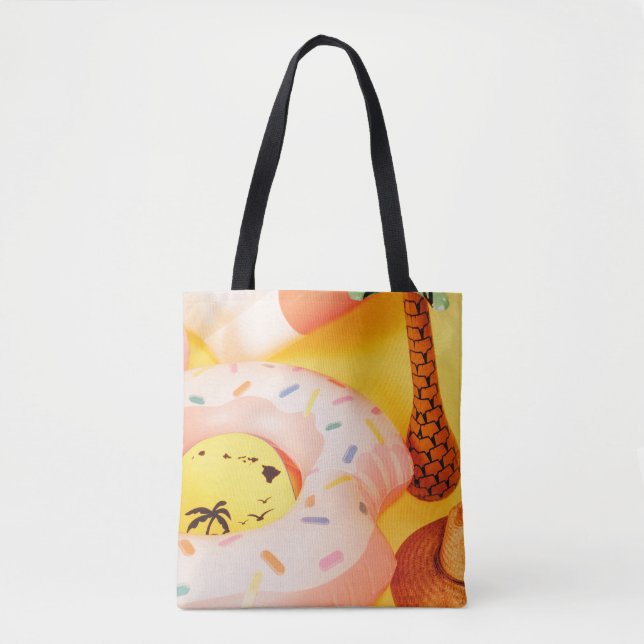 Bolsa Tote Chapéu sol castanho perto do chão (Frente)