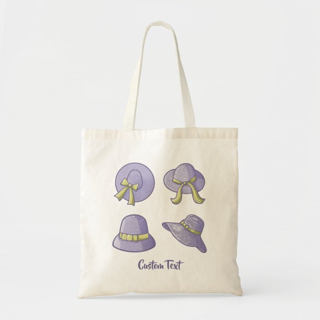 Bolsa Tote Chapéus de verão femininos Lilás (Frente)