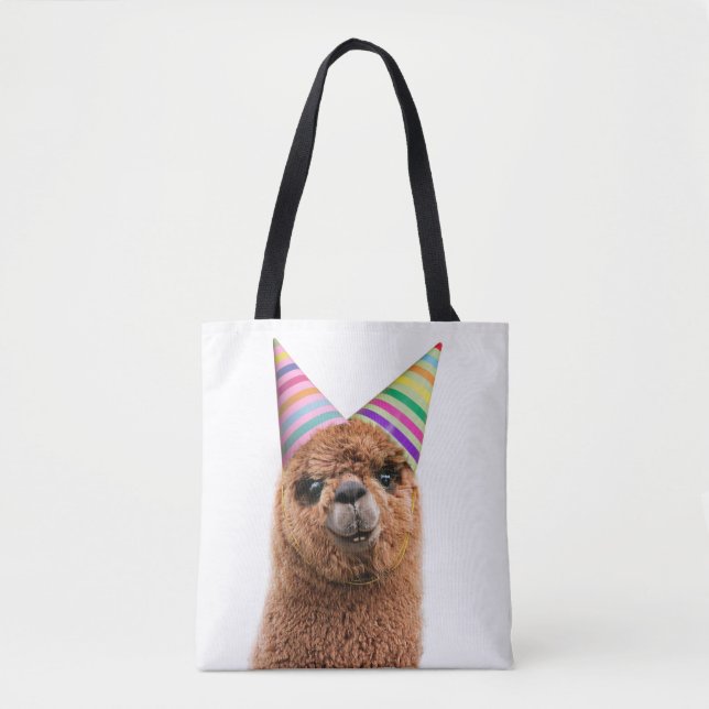 Bolsa Tote Chapéus do Partido Vestindo Alpaca (Frente)