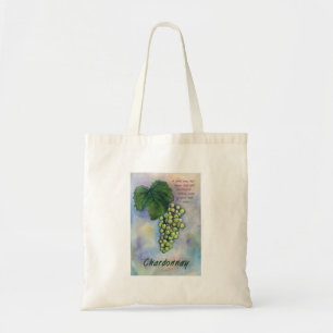 Bolsa Tote Chardonnay Wine Graphics & Description Bag