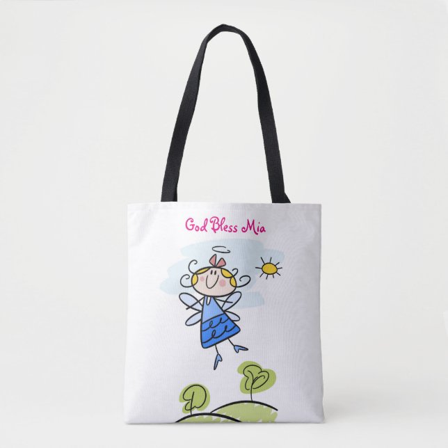 Bolsa Tote Chareta Padrinha Personalizada (Frente)