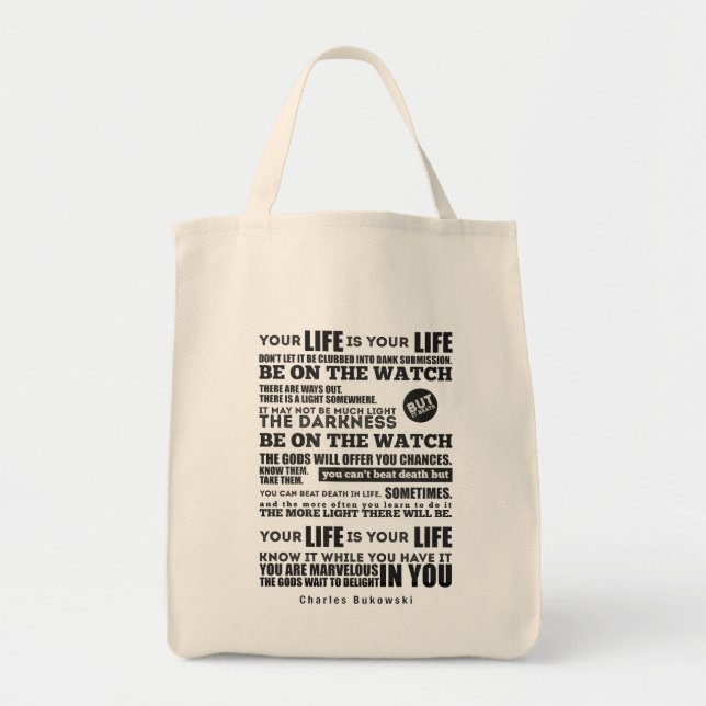 Bolsa Tote Charles Bukowski (Frente)