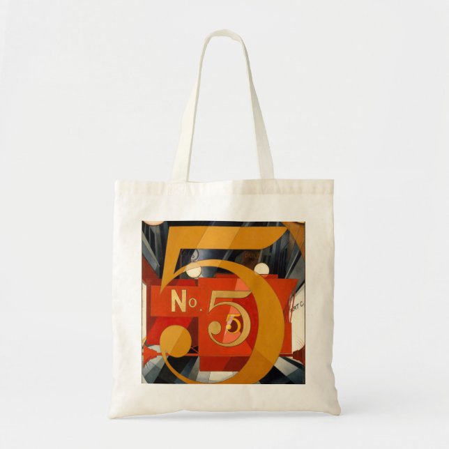 Bolsa Tote Charles Demuth figura 5 no ouro (Frente)