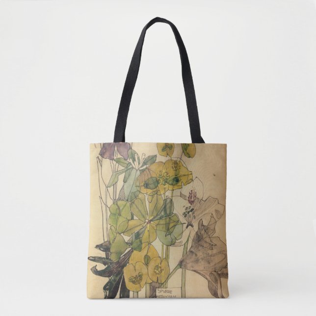 Bolsa Tote Charles Rennie Mackintosh - Spurge Com Yham 1909 (Frente)