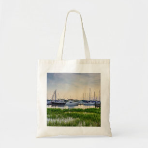 Bolsa Tote Charleston Harbor Boats Sunset