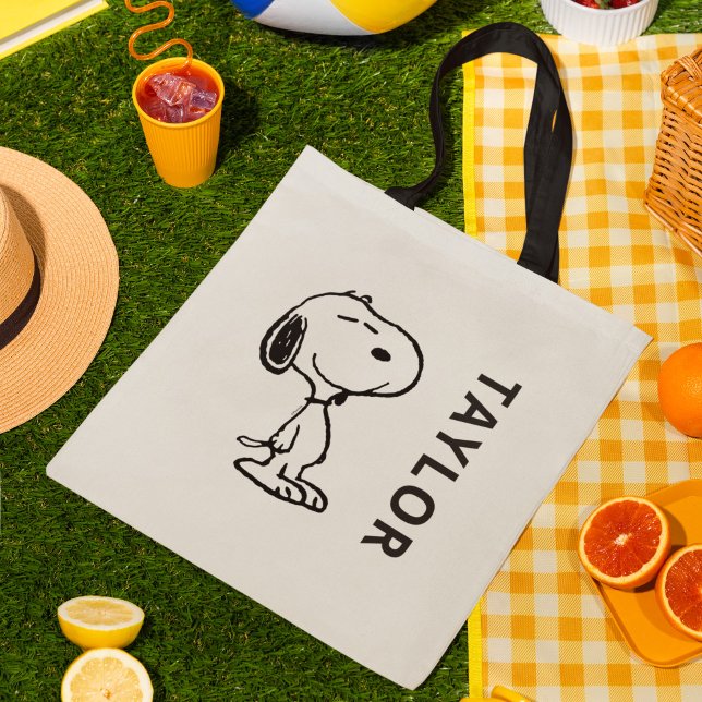 Bolsa Tote Charlie Brown e Gang Confetti Aniversário (Tote bag at picnic)