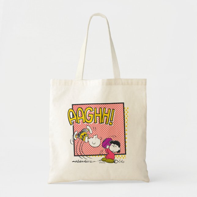 Bolsa Tote Charlie Brown e Lucy Football Comic Graphic (Frente)