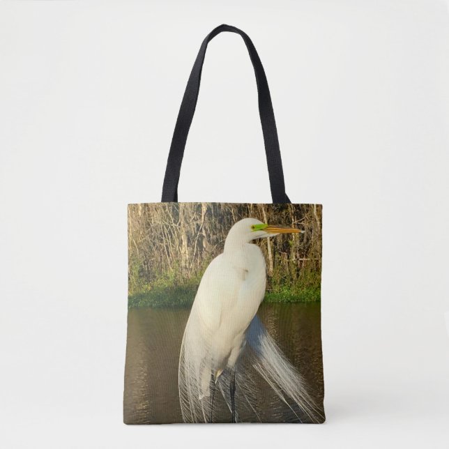 Bolsa Tote Charlie The Great Egret (Frente)