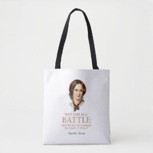 Bolsa Tote Charlotte Bronte - A Vida É Uma Batalha