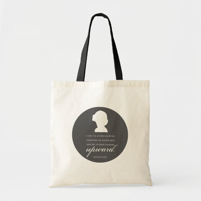 Bolsa Tote Charlotte Bronte - Continue Olhando Para Cima (Frente)