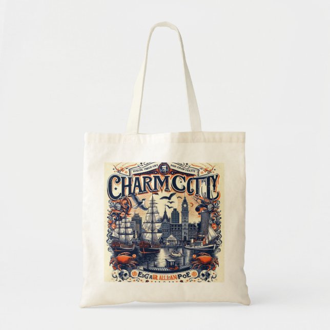 Bolsa Tote Charm City Calling: An Illustrative Tote (Frente)
