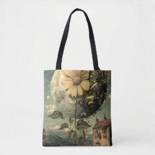 Bolsa Tote Charme de Flor e Vintagem Ligado