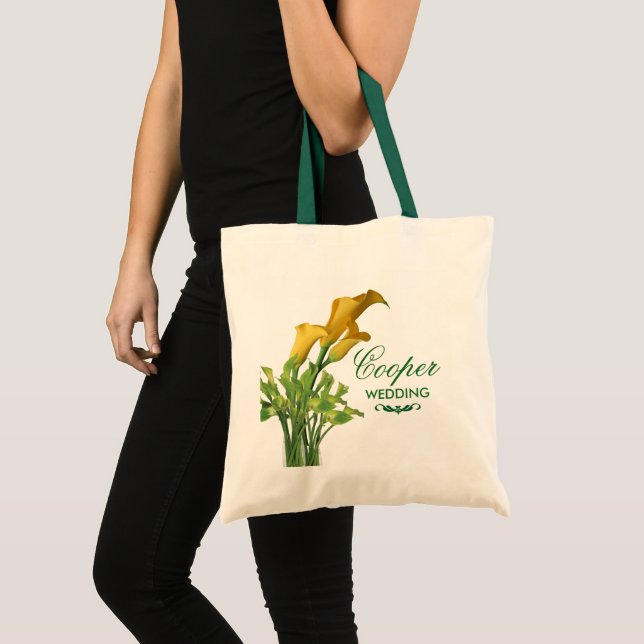 Bolsa Tote Charming Calla Lily Wedding Tote Bag (Frente (produto))