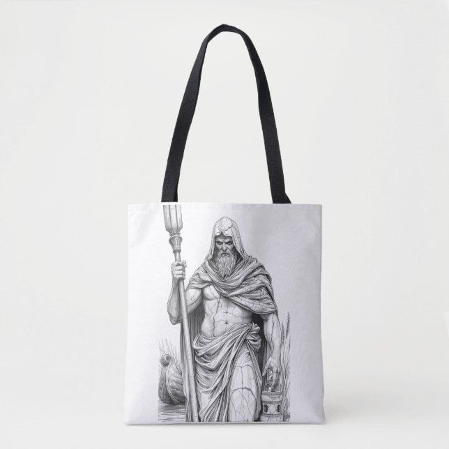 Bolsa Tote Charon Ferryman of the Styx Minimalist Line Art  (Frente)