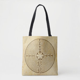 Bolsa Tote Chartres Labyrinth estilo antigo 1 + suas ideias