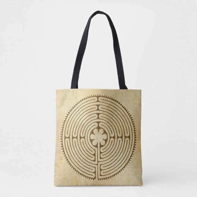 Bolsa Tote Chartres Labyrinth estilo antigo 1 + suas ideias (Frente)