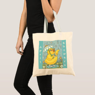 BOLSA TOTE CHÁS DE ABRIL, SACOLA DO PINTINHO DO PRIMAVERA
