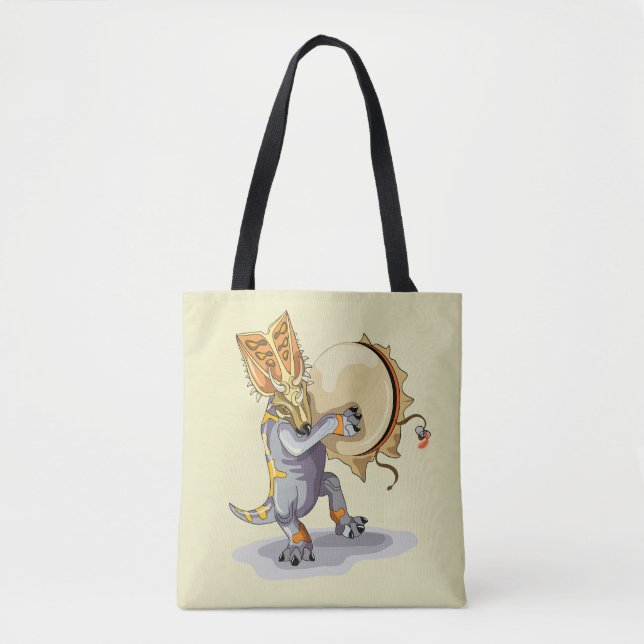 Bolsa Tote Chasmosaurus Dançando Um Ritual Shaman (Frente)