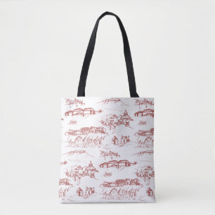 Bolsa Tote Chattanooga Toile Red