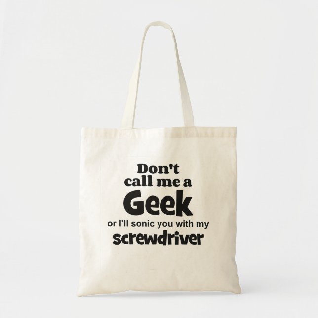 Bolsa Tote chave de fenda do geek bf (Frente)