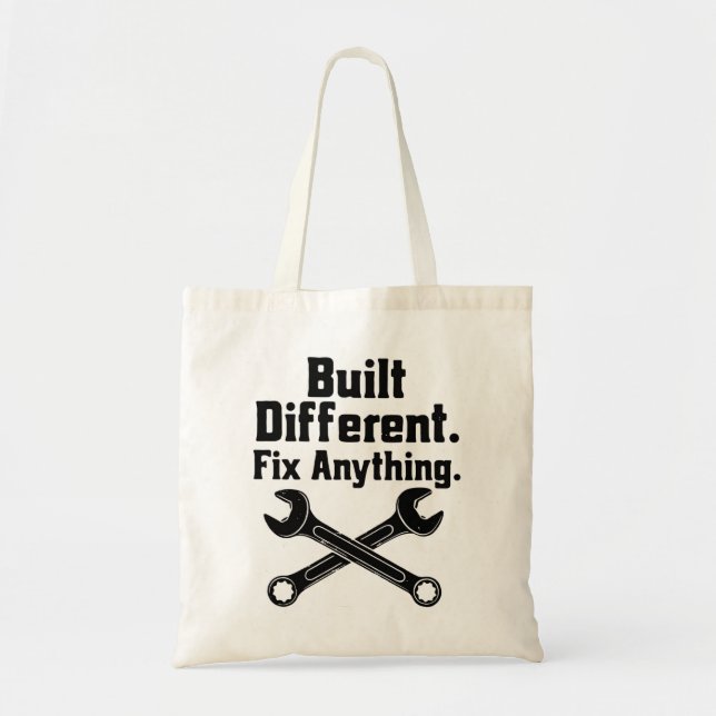Bolsa Tote Chave de Mecânico Construída Diferente Conserta Qu (Frente)