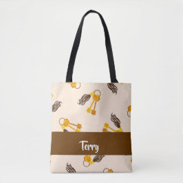 Bolsa Tote Chaves Douradas da casa a rosa