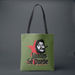 Bolsa Tote Che Guevara Citação Revolucionária Juntos Se Puede<br><div class="desc">O líder revolucionário Che Guevara cita Juntos Se Puede, juntos podemos. Símbolo global de libertação dos marxistas dizendo com silhueta face foto e charuto. > Ideia Legal para a revolução militar comunista da guerrilha rebeldia ou estudante cubano no exterior como voluntário. > Personalizável: Adicione seu próprio nome personalizado ou texto....</div>