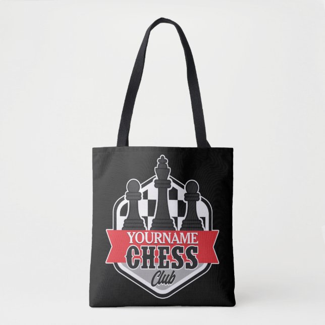 Bolsa Tote Checkmate do Chess Player do NOME Personalizado (Frente)