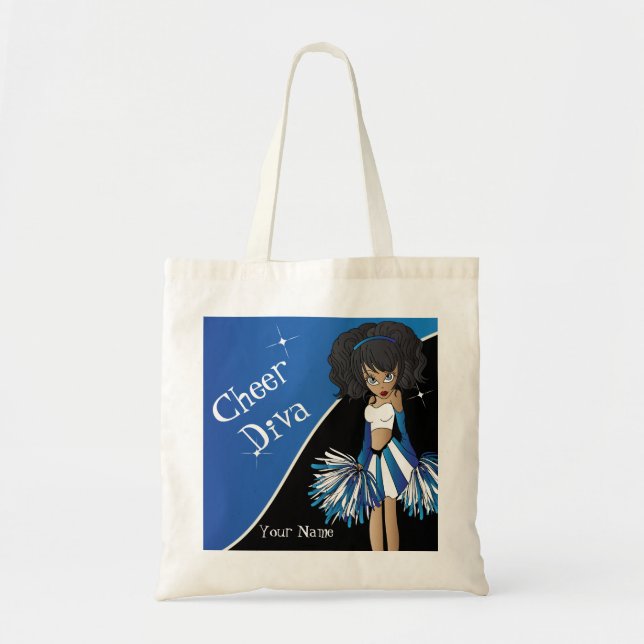 Bolsa Tote Cheer Diva Cheerleader Azul (Frente)