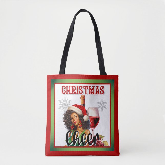 Bolsa Tote Cheer Feliz Natal Retrô (Frente)