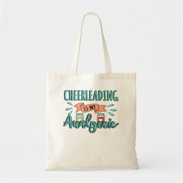Bolsa Tote Cheerhead é minha citação de Design analgésico (Frente)