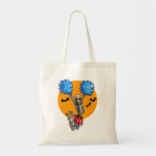 Bolsa Tote Cheerhead Skeleton Halloween Cheer Mãe Meninas Wo