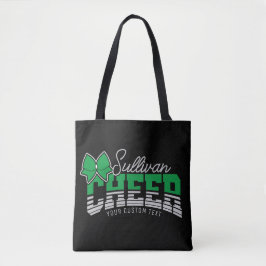Bolsa Tote Cheerleader de atleta da Escola de NOME ADD da Equ