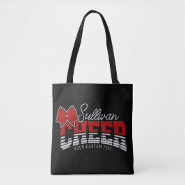 Bolsa Tote Cheerleader de atleta da Escola de NOME ADD da Equ