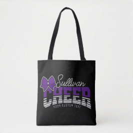 Bolsa Tote Cheerleader de atleta da Escola de NOME ADD da Equ