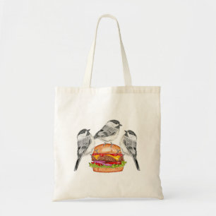 Bolsa Tote Cheeseburger Birds Mountain Chickadee
