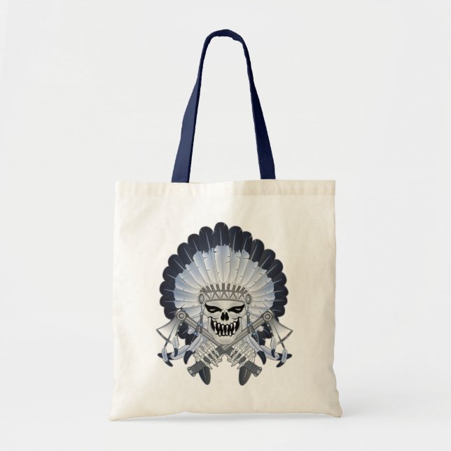 Bolsa Tote Chefe de Crânio Indiano (Frente)