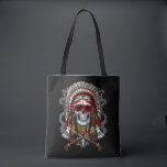 Bolsa Tote Chefe de Headdress Indígena Nativo Americano<br><div class="desc">Design de Headdress Chefe Indiano do Caveira Nativo para cada amante nativo da história americana.</div>