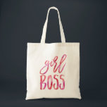 Bolsa Tote Chefe Garota | Aquarela Rosa<br><div class="desc">Chic,  mochila rosa moderna,  moça de aquarela chefe.</div>