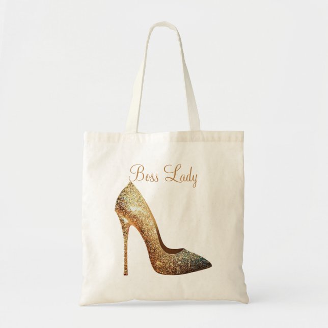 Bolsa Tote Chefe Lady Ouro Brilhante Altos Saltos (Frente)