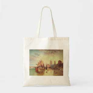 Bolsa Tote Chegada de um Barco a Vapor por Joseph Turner