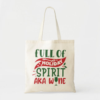Bolsa Tote Cheio de Natal: vinho
