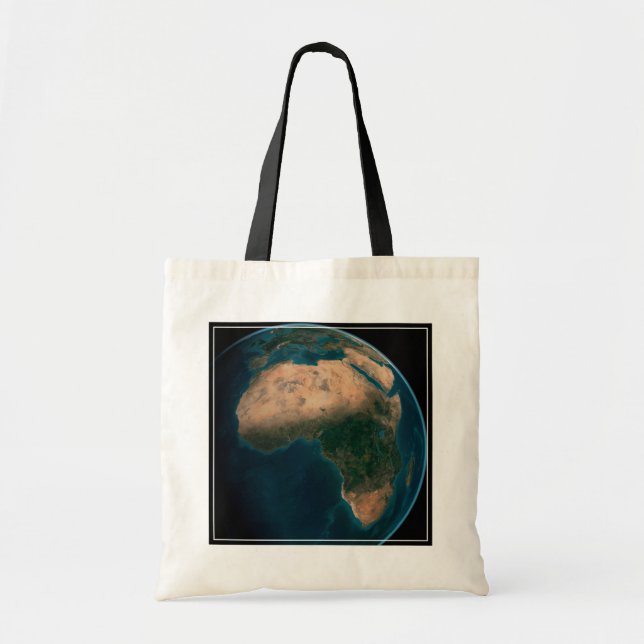 Bolsa Tote Cheio Terra Do Espaço Acima Do Continente Africano (Frente)