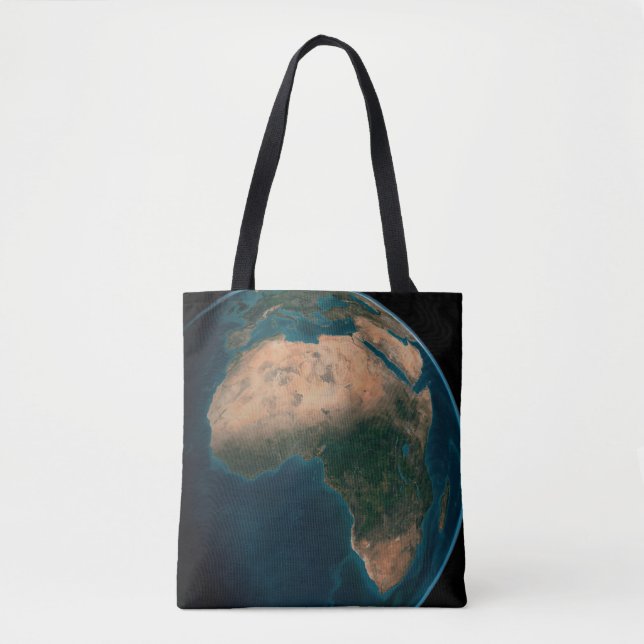 Bolsa Tote Cheio Terra Do Espaço Acima Do Continente Africano (Frente)