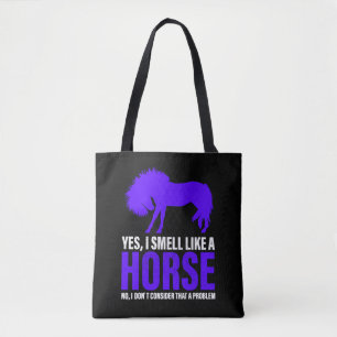 Bolsa Tote Cheira como um cavalo em real